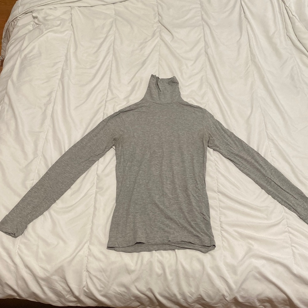 Grey turtle neck